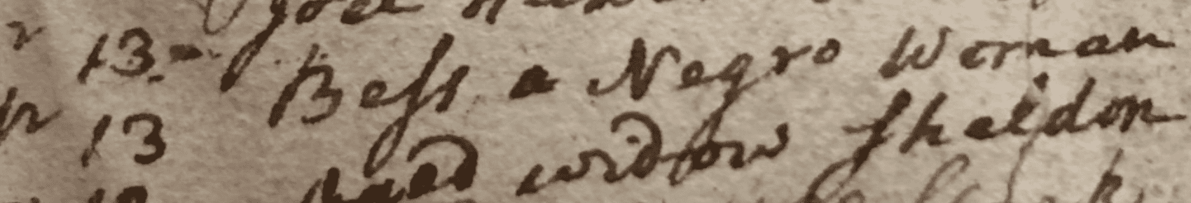 Portion of handwritten document, listing names and dates
