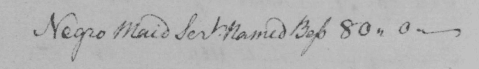 One line of handwritten document