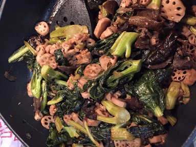 close-up photo of stir-fried vegetables