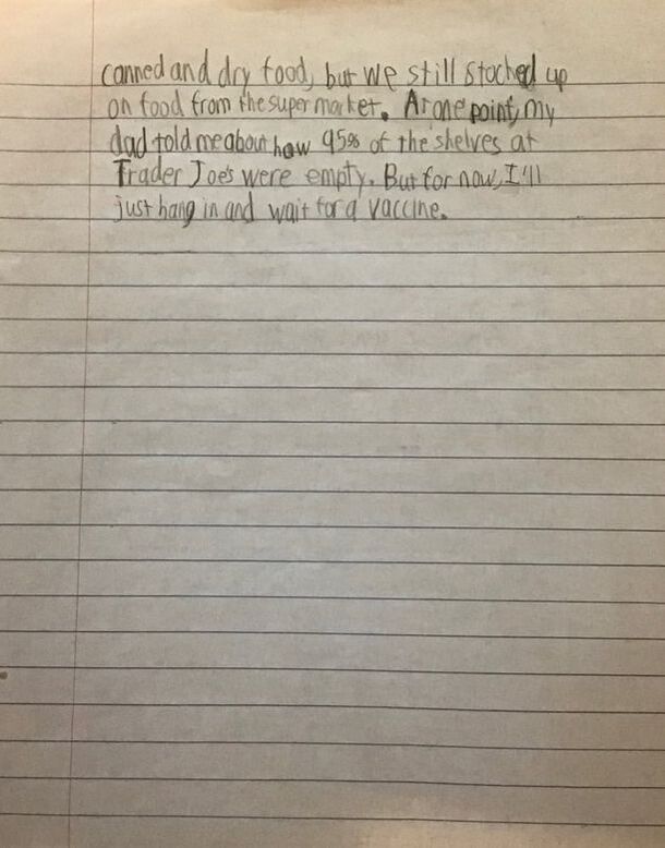 handwritten essay