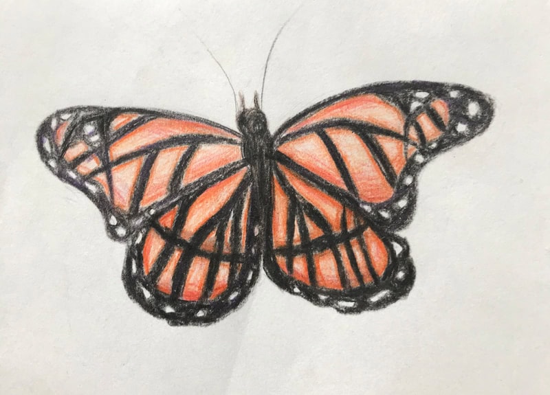 painting of a monarch butterfly