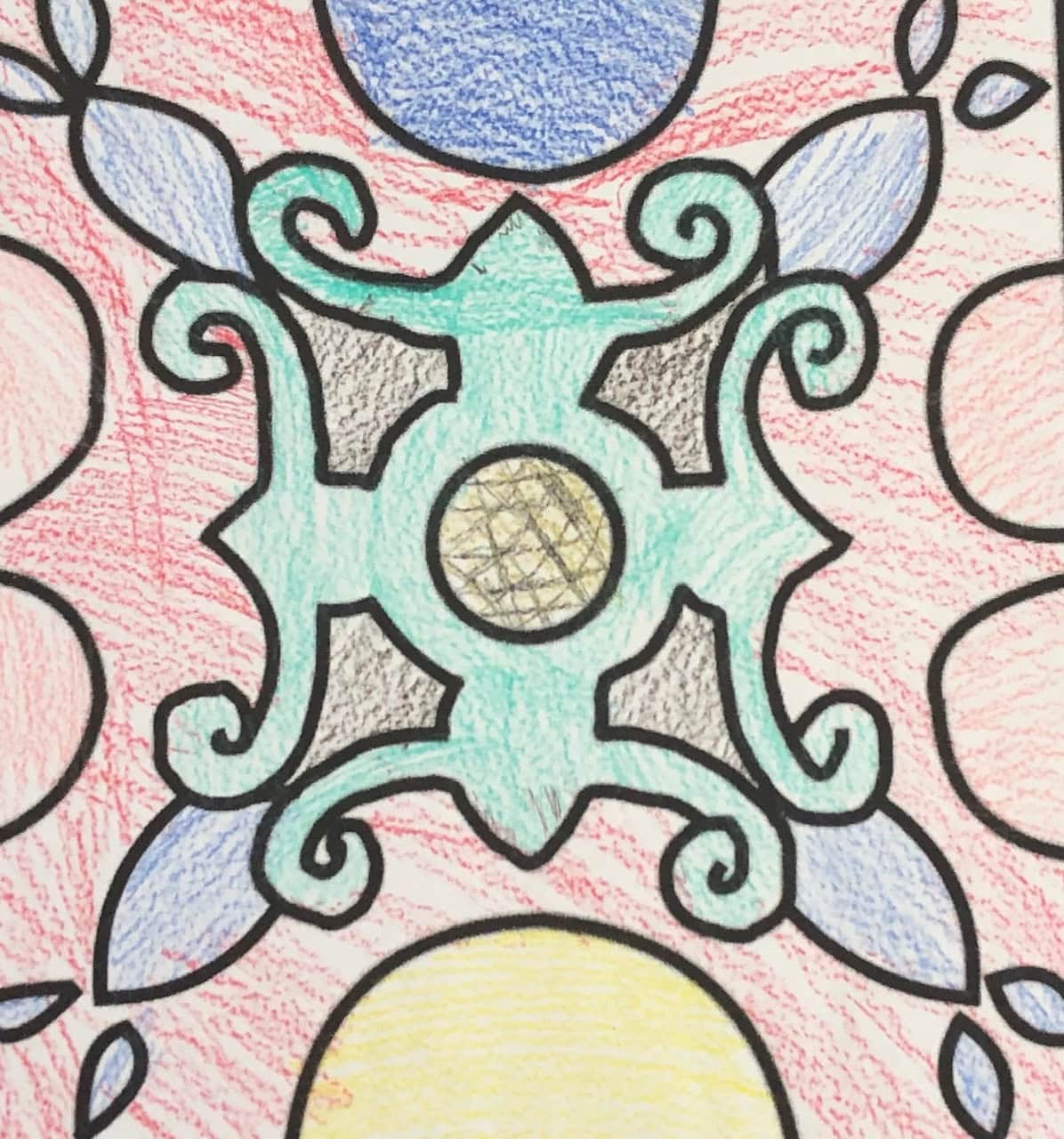 A detail of geometric shapes