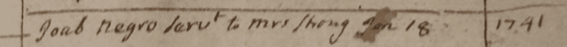 One line of handwritten document