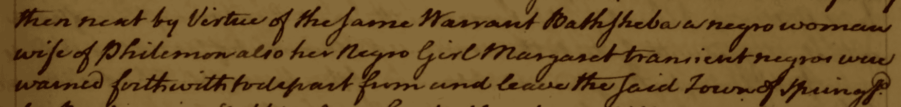 Portion of handwritten document