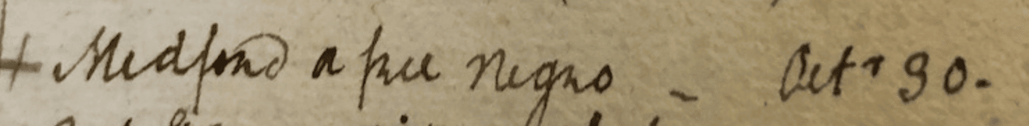 Portion of handwritten document