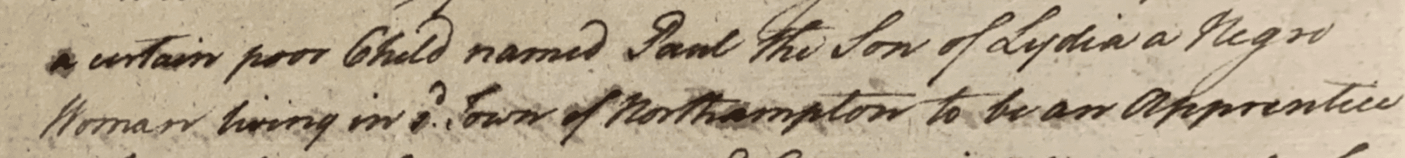 Portion of handwritten document