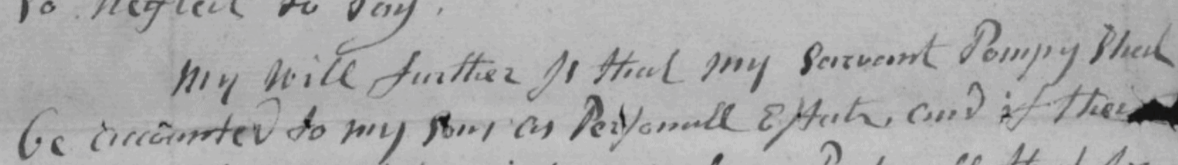Portion of handwritten document
