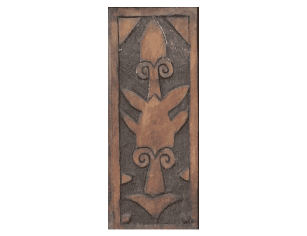 detail image of wooden carving