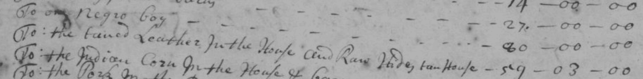 Portion of handwritten document