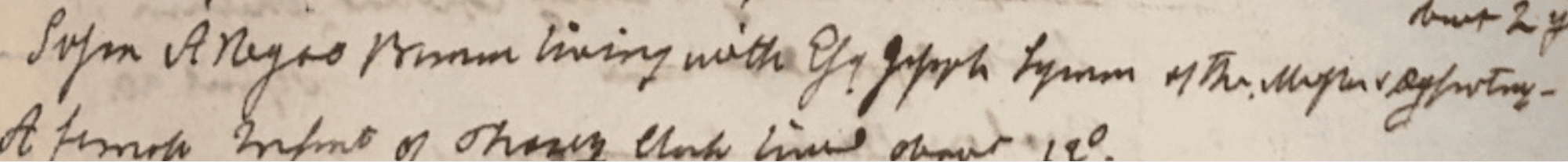 Portion of handwritten document